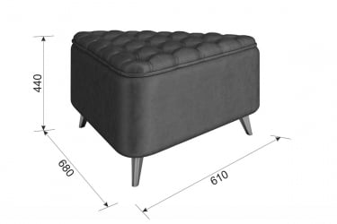 Пуф Трио 2 PM-002.2 медовый (велюр)