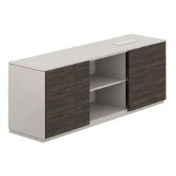 Тумба опорная 1700 левая Atlas NZ-0221.GS.BT.L Серый камень Бренсон Трюфель