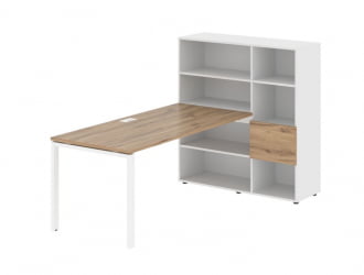 Рабочая станция EDIS EURST 1217 Дуб Денвер светлый Белый Белый
