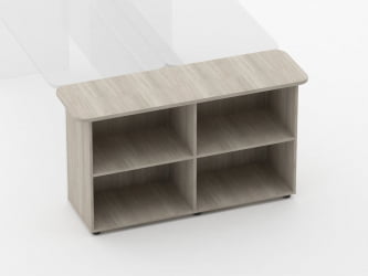 Тумба приставная к двум столам Glassy 3.18.14 Дуб сантана светлый