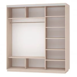 Шкаф-купе трехдверный Экспресс Трио Элемент 2100х2400х Дуб молочный / 2100х2400h