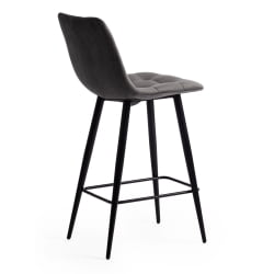 Стул полубарный CHILLY (mod. 7095пб ) ткань/металл, 53x44x94 см, высота до сиденья 66 см, серый barkhat 26/черный