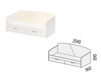 Кровать Монако 903.05 Белый шпон/Даллас Айвори