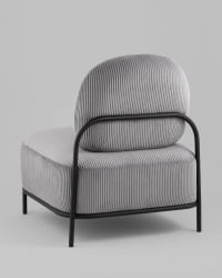 Кресло Стоун К велюр рельефный светло-серый