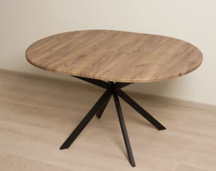 Круглый раздвижной стол Орфей 49.1 Дуб Табако