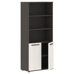 Шкаф с одним комплектом глухих малых дверей ЕДИС ЕХCС 85.5 Ясень Траун Черный Мокко / EDIS EHCS