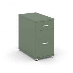 Тумба опорная/приставная с ящиком и распашным фасадом CONCEPT CN.TGO-005 B/W Кобо Белый