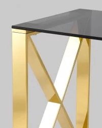 Стол квадратный КРОСС 40x40 Золото