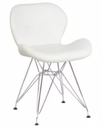 Металлический стул DOBRIN BUTTERFLY CHROME Белый