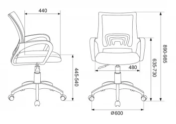 Кресло офисное Бюрократ CH-W695NLT Темно-серый