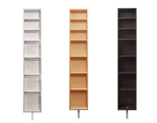 Шкаф в прихожую в белом глянцевом стекле Зум Шелф Молочный дуб