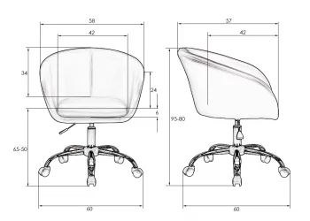 Офисное кресло для персонала DOBRIN BOBBY Кремовый