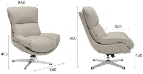 Кресло-реклайнер Everprof Mango Ткань Серый