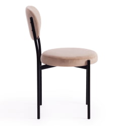 Стул REVO (mod. 7033) ткань/металл, 47х54х82 см, высота до сиденья 47 см, бежевый barkhat 5/черный
