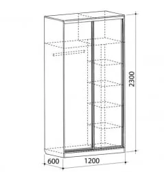 Детский шкаф для одежды Рио 1-600 бабочки Дуб сонома