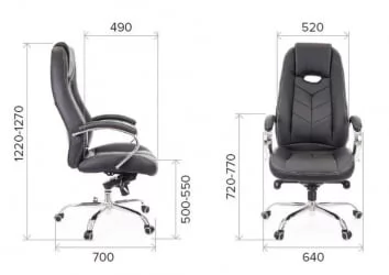 Кресло руководителя Drift M экокожа Черный