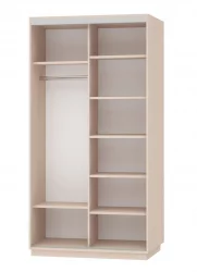 Шкаф-купе двухдверный Экспресс Дуо Медиум 1200х2200h Дуб молочный