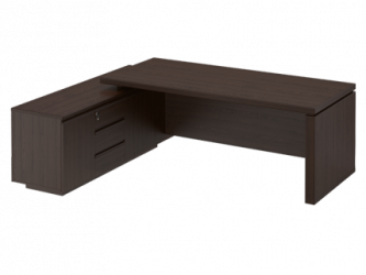 Стол руководителя на опорной тумбе MARK МК 138 правый Дуб валенсия