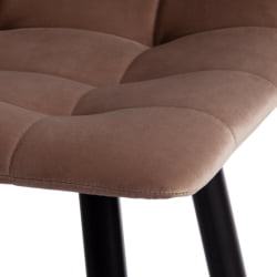 Стул полубарный CHILLY (mod. 7095пб ) ткань/металл, 53x44x94 см, высота до сиденья 66 см, бежевый barkhat 5/черный