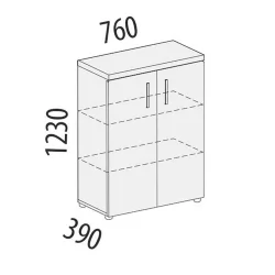 Шкаф с полками Альфа 63.64