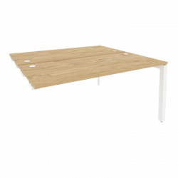 Стол-приставка двойной на П-образном м/к к опорным элем. ONIX O.MP-D.SPR-4.7 Тиквуд Светлый/Белый