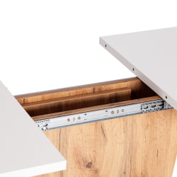 Стол обеденный GENT ЛДСП, 110-145x68,6x75,5 см, Дуб вотан/Белый