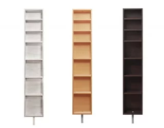 Узкий шкаф в прихожую Зум Шелф Арт Беленый дуб