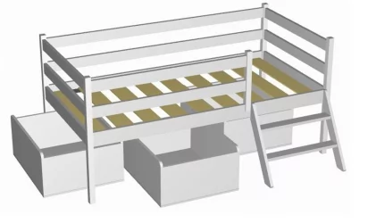 Ящик для детской кровати RooRoom VK-111р Розовые