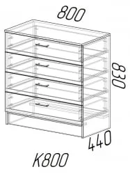 Детский комод Венге/Сосна Лоредо