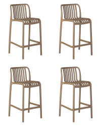 Стул полубарный ДОБРИН CХЛОЕ (бежевый) 4 шт / DOBRIN CHLOE