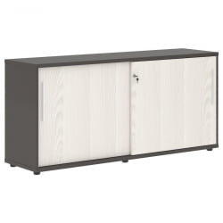 Шкаф с дверьми-купе ЕДИС ЕЛC 1643 Ясень Траун Белый Мокко / EDIS ELC