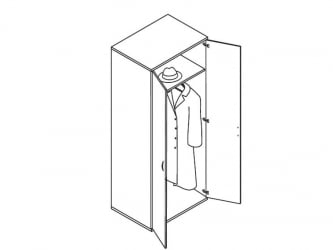 Гардероб ГБ-2 Белый