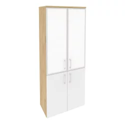 Шкаф высокий широкий ONIX O.ST-1.2R white Тиквуд Светлый/Белый