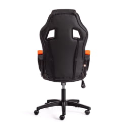 Кресло DRIVER (22) кож/зам/ткань, черный/оранжевый, 36-6/TW-07