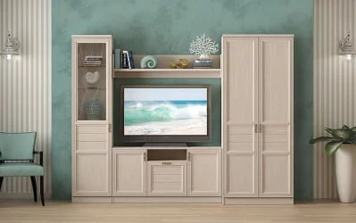 Модульный шкаф в гостиную Лира 44 Дуб нортон светлый