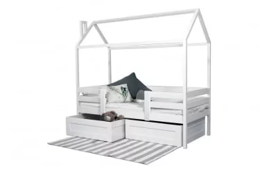 Кровать-домик RooRoom кд-2С с ящиками Серый