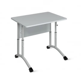 Стол ученический 1-местный регулируемый (рост 5-7) 700х500 мм ЛДСП Серый/Металл Серый
