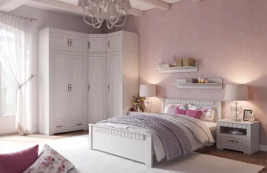 Кровать Прованс 120х200 Бодега белая Платина премиум