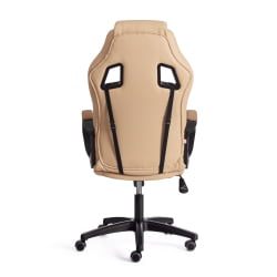 Кресло DRIVER (22) кож/зам/ткань, бежевый/бронза, 36-34/TW-21