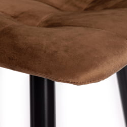 Стул барный CHILLY (mod.7095б) ткань/металл, 53х44х104 см, высота до сиденья 76 см, коричневый barkhat 12/черный