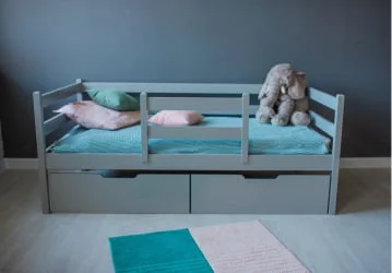 Детская кровать для девочки RooRoom VK-11с Серая