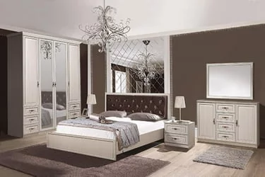 Дверь Габриэлла 04 Сандал белый Аруша венге