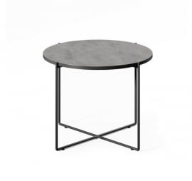 Стол кофейный SPRUT Beton 50*45 БЕТОН СВ/ЧЕРНЫЙ