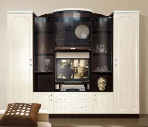 Стенка Александра 6 МДФ Венге/Млечный дуб