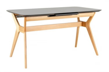 Стол раскл. Нарвик Glass 120-150 Automatic Natur/Dark matte glass