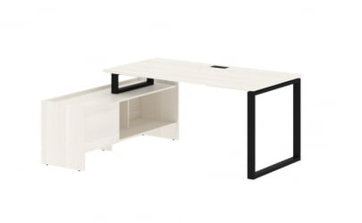 Стол с тумбой EDIS EQCT 17814 Ясень Траун Черный