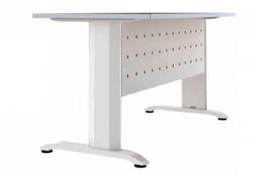 Парта двухместная Де Гласси А перфорированный экран ЛДСП Дуб молочный/ Металл Серый