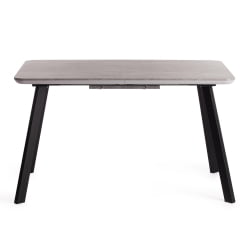 Стол обеденный NELSON МДФ/ЛДСП/металл, 128-170х80х75 см, Бетон/Черный