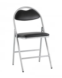 Стул складной Hagen chrome экокожа Черный