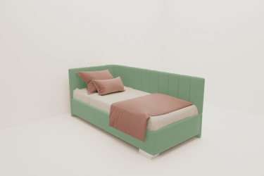 Подростковая кровать ТЕРРА БЕЗ ОСНОВАНИЯ (BERHOUSE) Материал фасада: Металл/Велюр; Спальное место: 800х1900; Цвет: